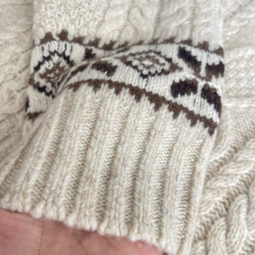 Polo Ralph Lauren 100% Wool cable knit pattern thick crewneck sweaters - Picture 4 of 9